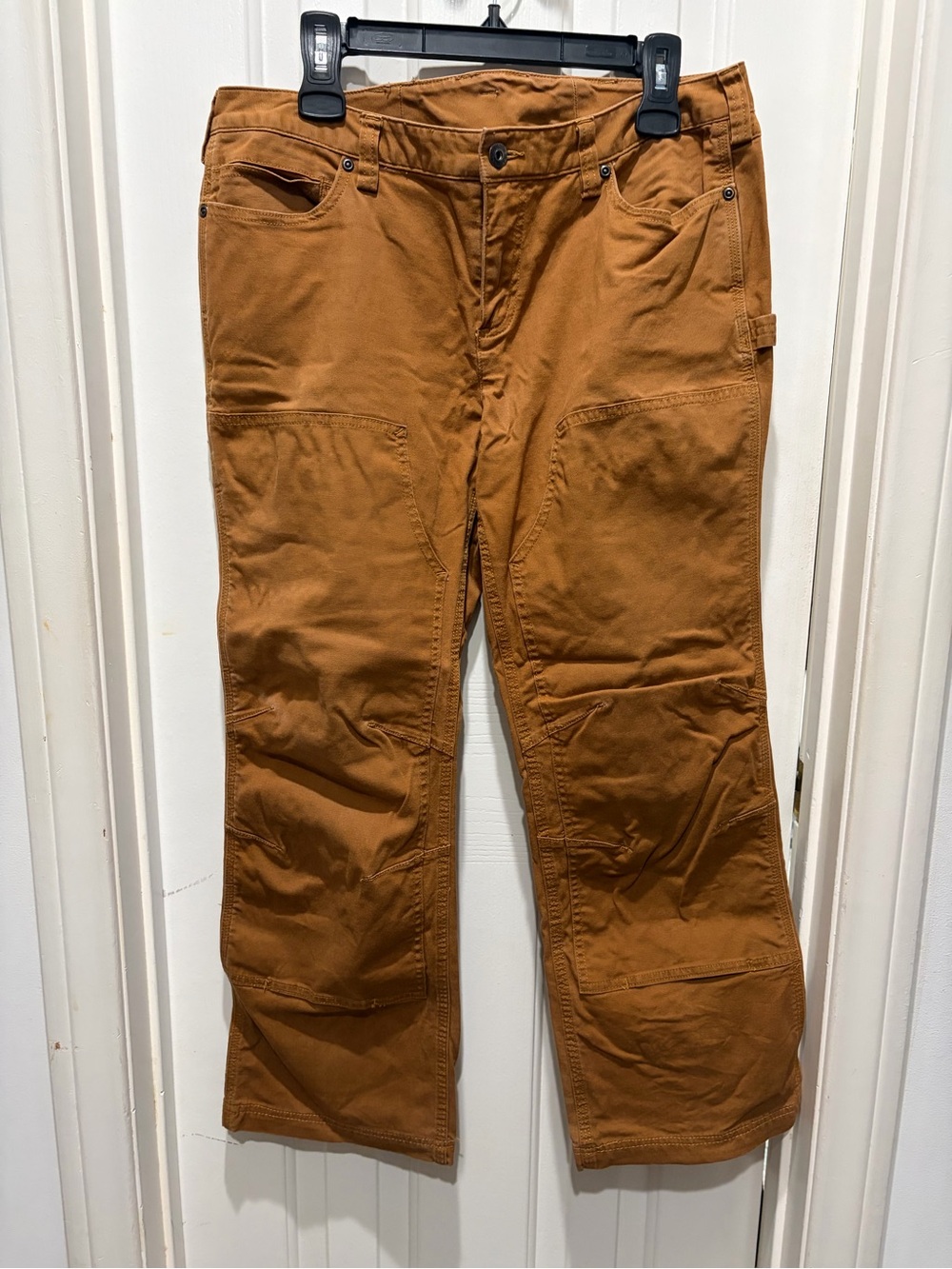 Duluth Trading Co. Women's Boot-Cut Work Pants in Brown